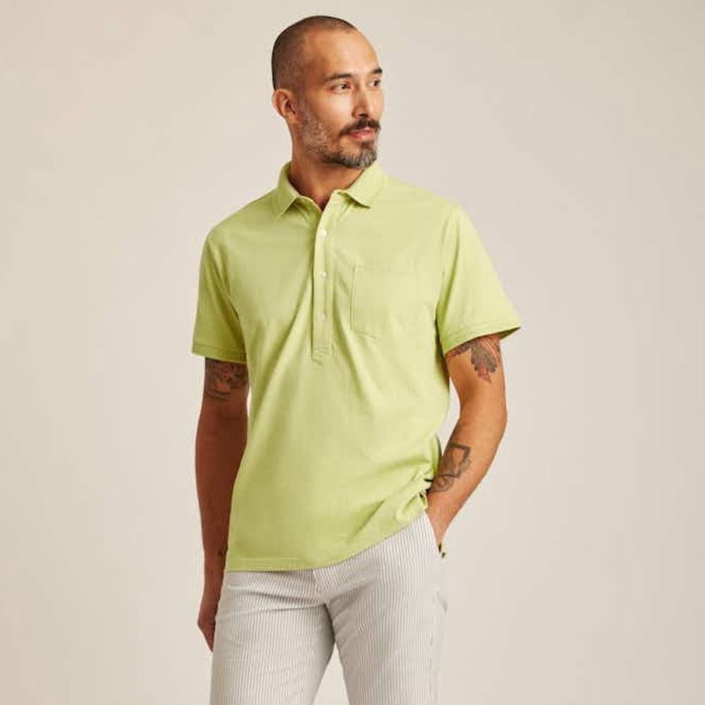 Bonobos‎ Chardonnay Midweight Pocket Short Sleeve Polo Shirt Men’s Size Large